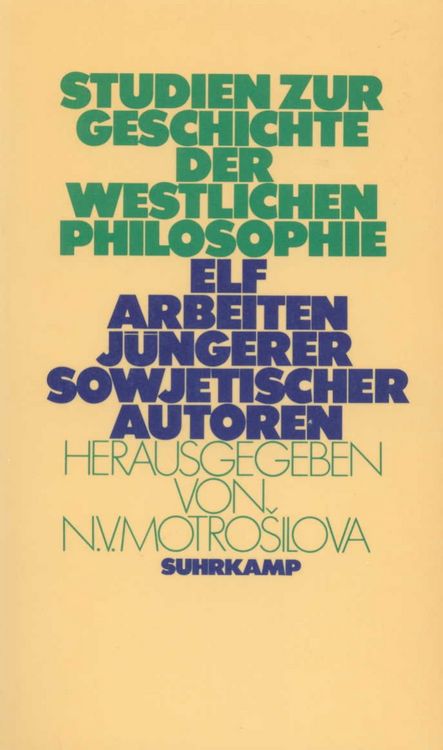 Produktbild: Studien zur Geschichte der westlichen Philosophie
