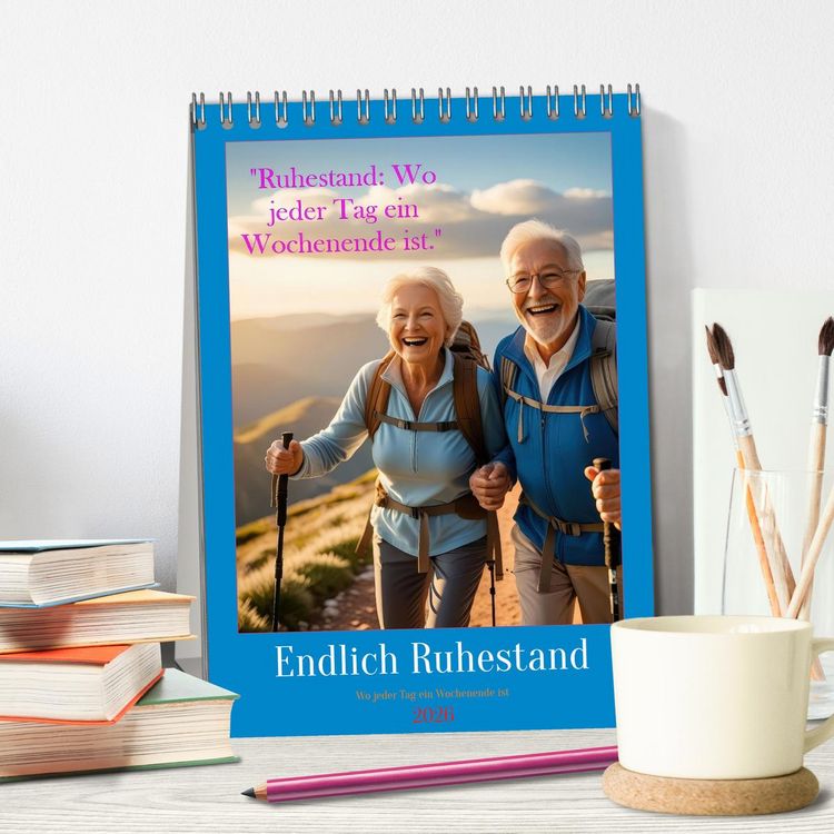 Produktbild: Ruhestand: Wo jeder Tag ein Wochenende ist (Tischkalender 2026 DIN A5 hoch), CALVENDO Monatskalender