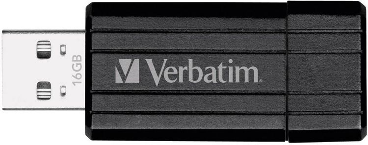 Produktbild: USB 2.0 Drive 16GB Pinstripe, schwarz