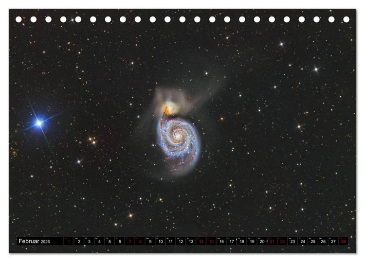 Produktbild: Galaxien des Nordhimmels (Tischkalender 2026 DIN A5 quer), CALVENDO Monatskalender