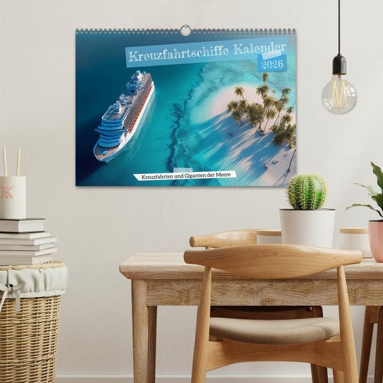 Produktbild: Kreuzfahrtschiffe Kalender - Kreuzfahrten und Giganten der Meere (Wandkalender 2026 DIN A3 quer), CALVENDO Monatskalender