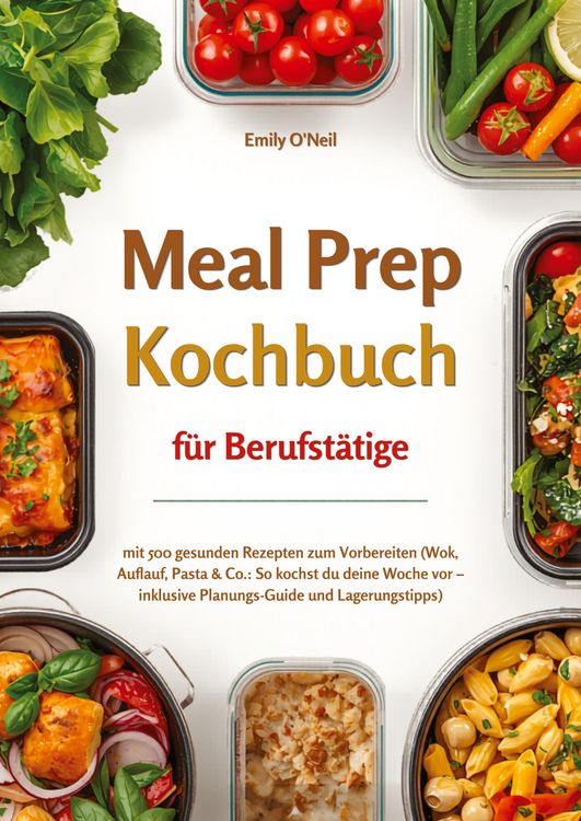 Produktbild: Meal Prep f&uuml;r Berufst&auml;tige mit 500 gesunden Rezepten zum Vorbereiten (Wok, Auflauf, Pasta & Co.: So kochst du deine Woche vor - inklusive Planungs-Guide und Lagerungstipps)