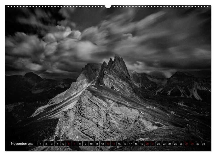 Produktbild: Dramatik in SW (Wandkalender 2027 DIN A2 quer), CALVENDO Monatskalender