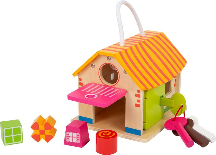 Produktbild: Small foot 10315 - Motorikhaus Stall, Steckspielzeug, Holz, 20x16cm, play&learn