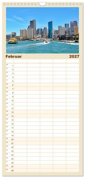 Produktbild: Familienplaner 2027 - Sydney - beeindruckende Metropole mit 5 Spalten (Wandkalender, 21 x 45 cm) CALVENDO