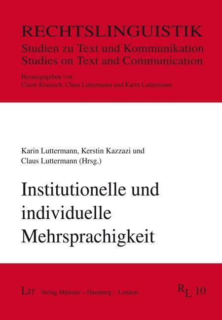 Produktbild: Institutionelle und individuelle Mehrsprachigkeit
