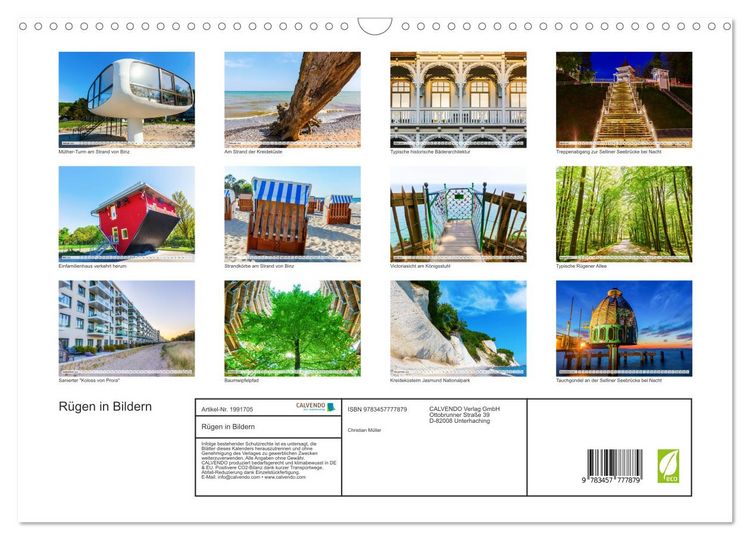Produktbild: R&uuml;gen in Bildern (Wandkalender 2026 DIN A3 quer), CALVENDO Monatskalender