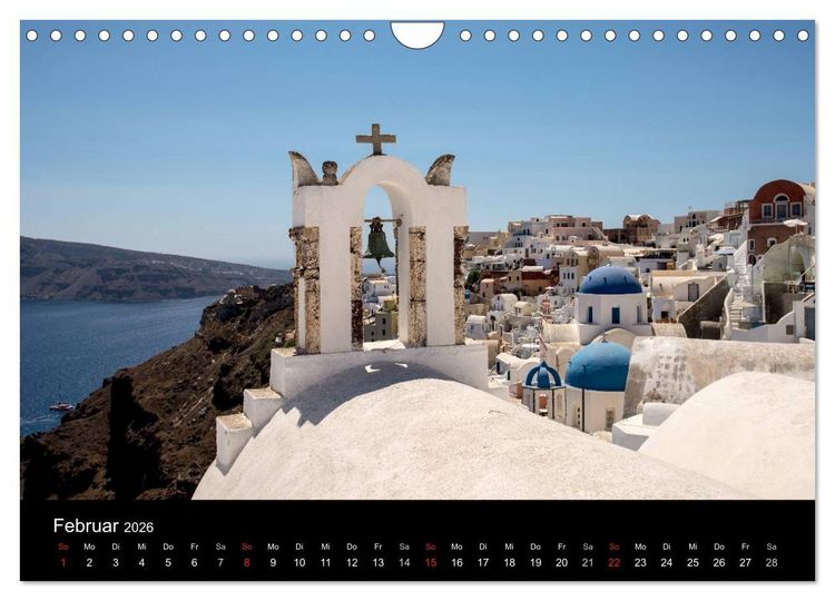 Produktbild: Santorin Trauminsel (Wandkalender 2026 DIN A4 quer), CALVENDO Monatskalender