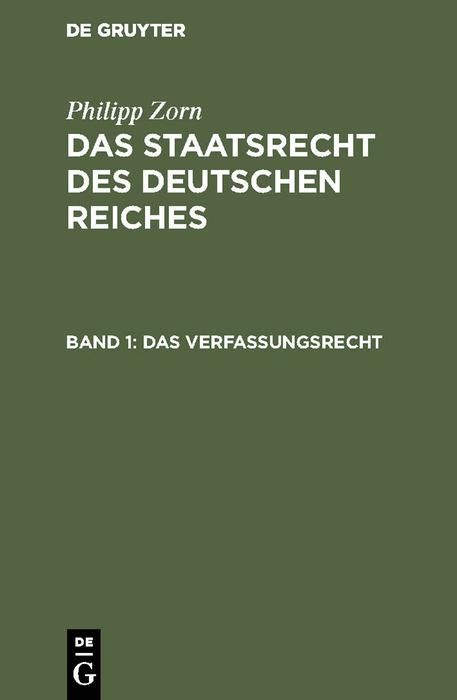 Produktbild: Das Verfassungsrecht