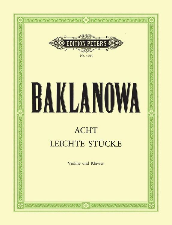 Produktbild: Eight Easy Pieces for Violin and Piano