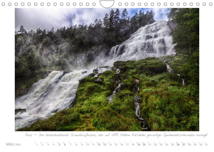 Produktbild: Sehnsucht Norwegen - Meer, Wasserf&auml;lle, Fjorde und Fjells - Der S&uuml;dwesten (Wandkalender 2022 DIN A4 quer)