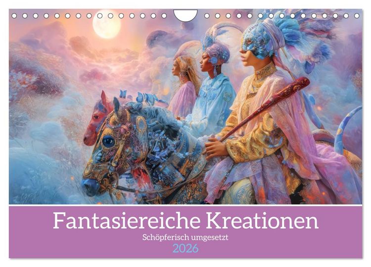Produktbild: Fantasiereiche Kreationen - Sch&ouml;pferisch umgesetzt (Wandkalender 2026 DIN A4 quer), CALVENDO Monatskalender