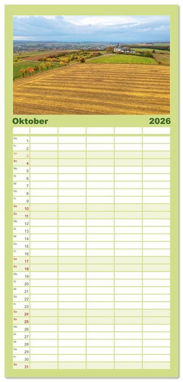 Produktbild: Familienplaner 2026 - Traumsch&ouml;ner Taunus mit 5 Spalten (Wandkalender, 21 x 45 cm) CALVENDO