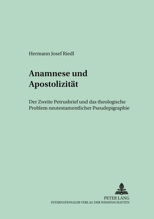 Produktbild: Anamnese und Apostolizit&auml;t