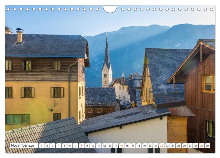 Produktbild: Hallstatt - Impressionen im Fr&uuml;hling (Wandkalender 2026 DIN A4 quer), CALVENDO Monatskalender