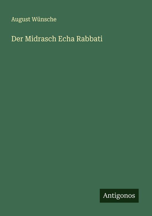 Produktbild: Der Midrasch Echa Rabbati