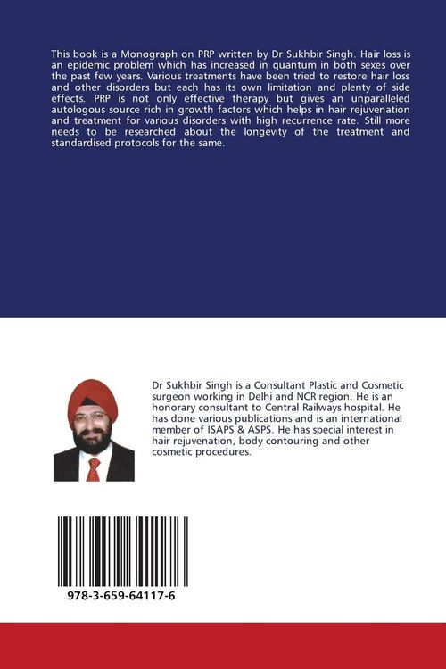 Produktbild: Monograph On PRP In Hair Rejuvenation And Various Hair Disorders