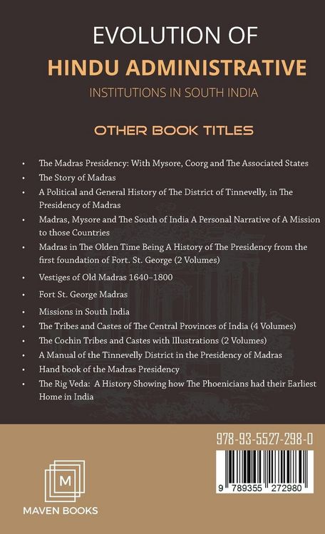 Produktbild: Evolution of Hindu Administrative Institutions in South India