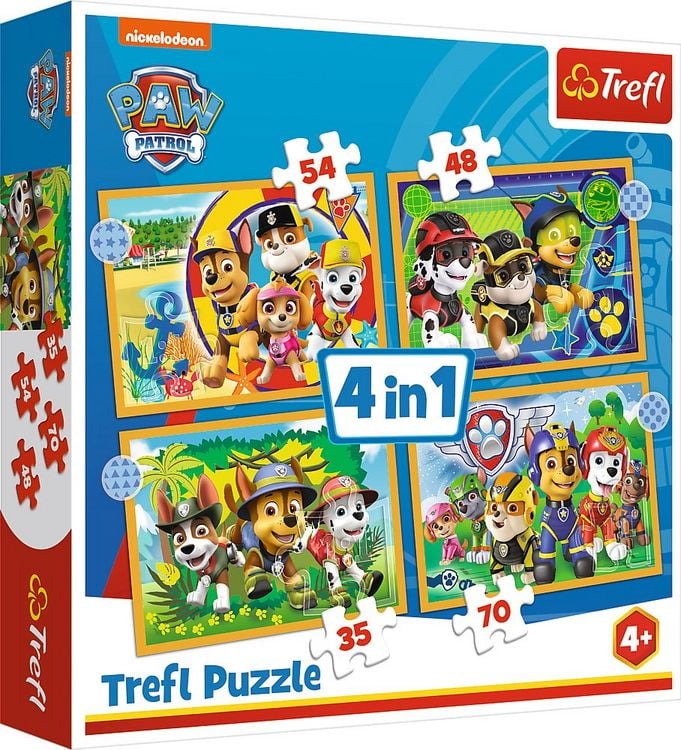 Produktbild: PAW Patrol, 4 in 1 Puzzle (Kinderpuzzle)