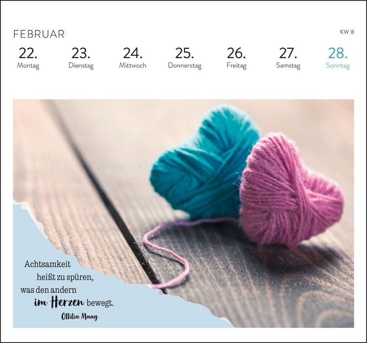 Produktbild: Postkartenkalender 2027: Eine kleine Umarmung f&uuml;r jeden Tag