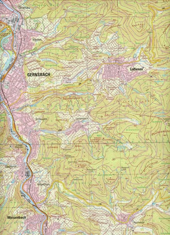 Produktbild: Gernsbach 1 : 25 000