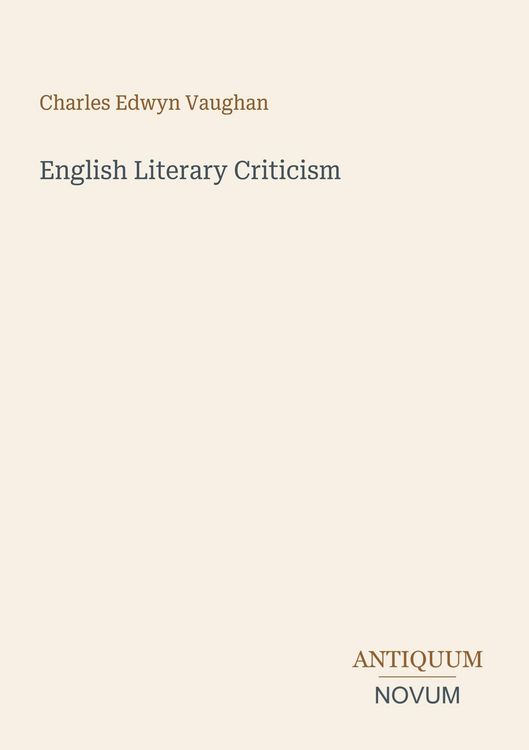 Produktbild: English Literary Criticism