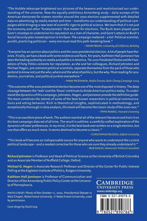 Produktbild: The 2000 Presidential Election and the Foundations of Party Politics