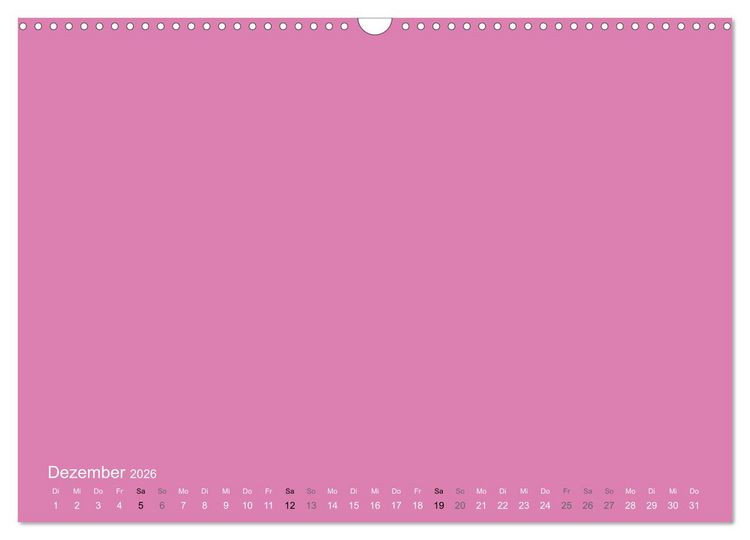 Produktbild: Bastelkalender - Pink (Wandkalender 2026 DIN A3 quer), CALVENDO Monatskalender