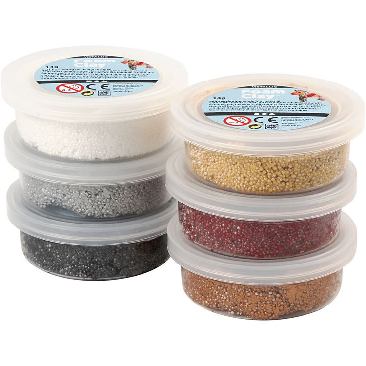 Produktbild: Creativ Company Foam Clay&reg; , Metallic, Braunt&ouml;ne, 6x14 g