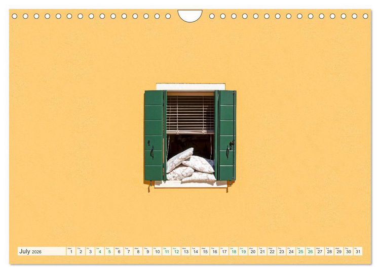 Produktbild: Burano and Minimalism (Wall Calendar 2026 DIN A4 landscape), CALVENDO 12 Month Wall Calendar