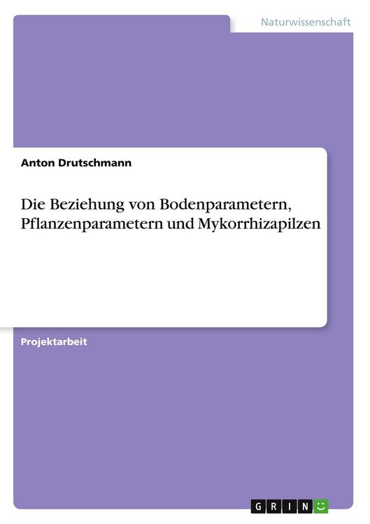 Produktbild: Die Beziehung von Bodenparametern, Pflanzenparametern und Mykorrhizapilzen