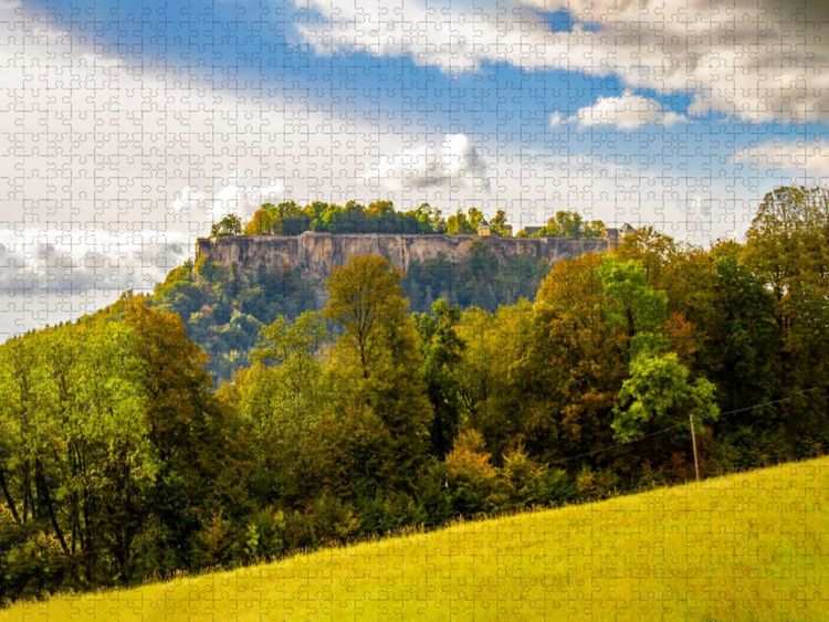 Produktbild: CALVENDO Puzzle Festung K&ouml;nigstein | 1000 Teile Lege-Gr&ouml;&szlig;e 64x48cm Foto-Puzzle f&uuml;r gl&uuml;ckliche Stunden