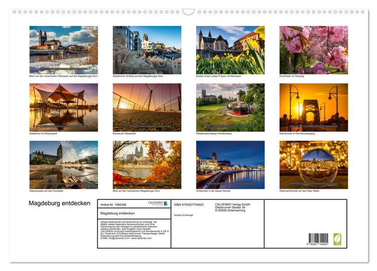 Produktbild: Magdeburg entdecken (Wandkalender 2026 DIN A2 quer), CALVENDO Monatskalender