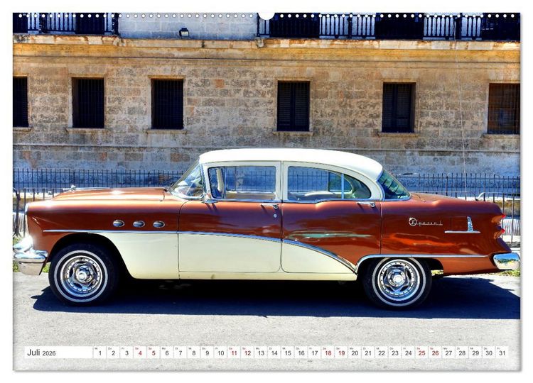 Produktbild: BUICK '55 - Mit 70 unterwegs in Kuba (hochwertiger Premium Wandkalender 2026 DIN A2 quer), Kunstdruck in Hochglanz
