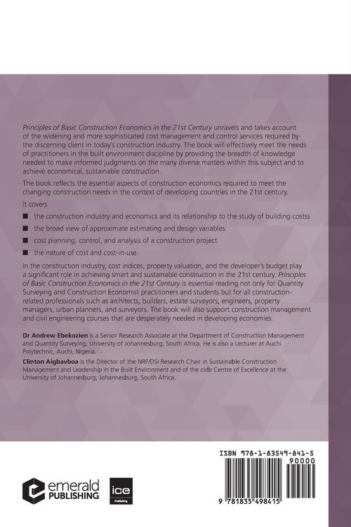 Produktbild: Principles of Basic Construction Economics in the 21st Century