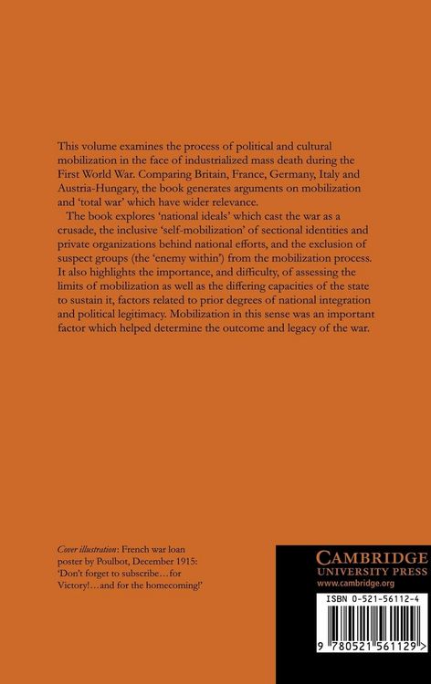 Produktbild: State, Society and Mobilization in Europe During the First World War