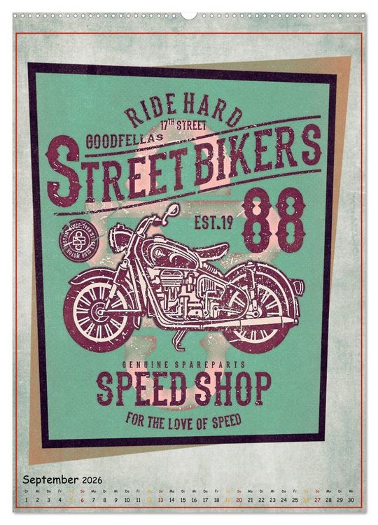 Produktbild: Motorrad Nostalgie (hochwertiger Premium Wandkalender 2026 DIN A2 hoch), Kunstdruck in Hochglanz