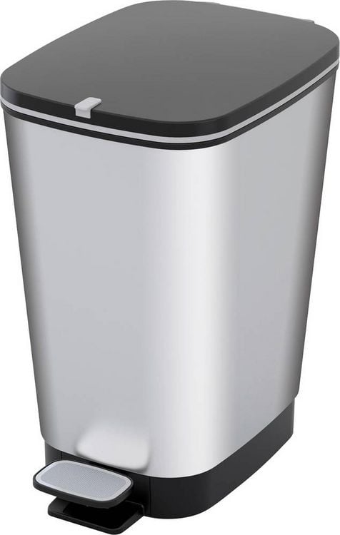 Produktbild: Curver CHIC BIN STYLE Abfallbeh&auml;lter M [25L], silber 272236 M&uuml;lleimer Kunststoff Silber 1 St.