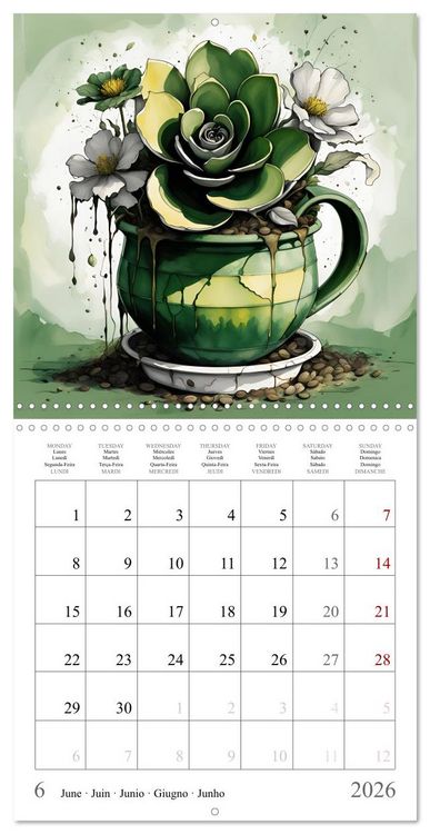 Produktbild: Enchanting mugs (Wall Calendar 2026 12 &times; 12 Inch) CALVENDO 12 Month Wall Calendar