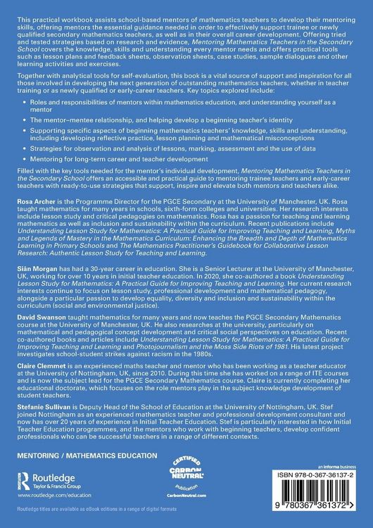 Produktbild: Mentoring Mathematics Teachers in the Secondary School