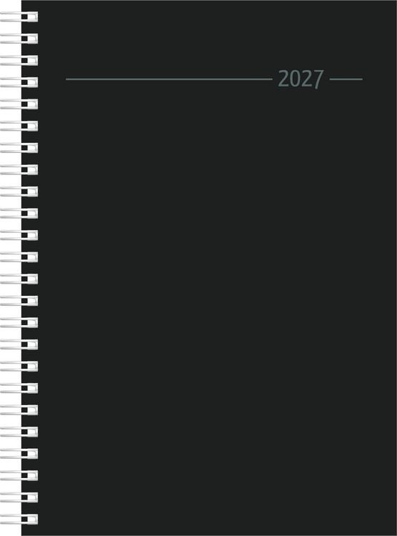 Produktbild: Wochenplaner Balacron schwarz A5 Ringbuch 2027