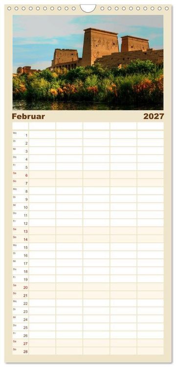 Produktbild: Familienplaner 2027 - &Auml;gypten - Impressionen mit 5 Spalten (Wandkalender, 21 x 45 cm) CALVENDO