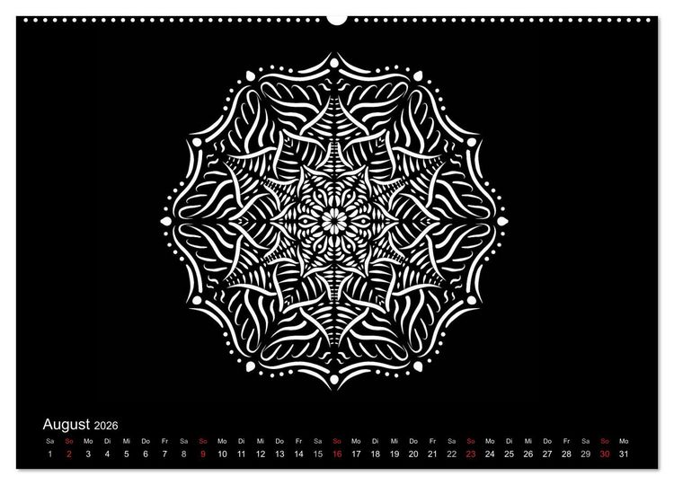 Produktbild: Entspannung und Ruhe durch Mandalas (hochwertiger Premium Wandkalender 2026 DIN A2 quer), Kunstdruck in Hochglanz