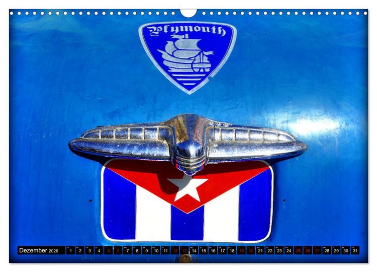 Produktbild: PLYMOUTH '50 - Ein US-Oldtimer in Havanna (Wandkalender 2026 DIN A3 quer), CALVENDO Monatskalender