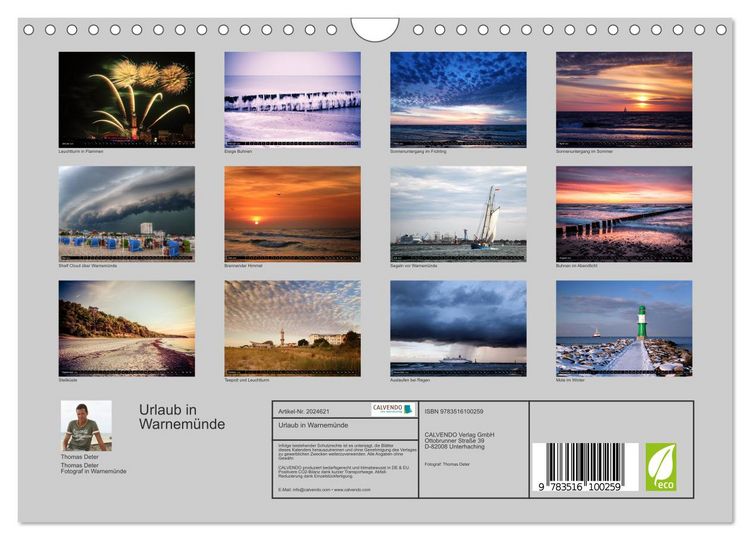 Produktbild: Urlaub in Warnem&uuml;nde (Wandkalender 2026 DIN A4 quer), CALVENDO Monatskalender