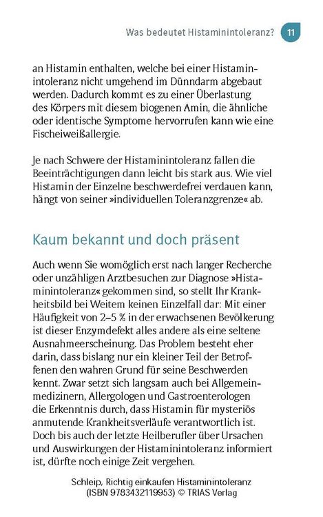 Produktbild: Richtig einkaufen Histamin-Intoleranz