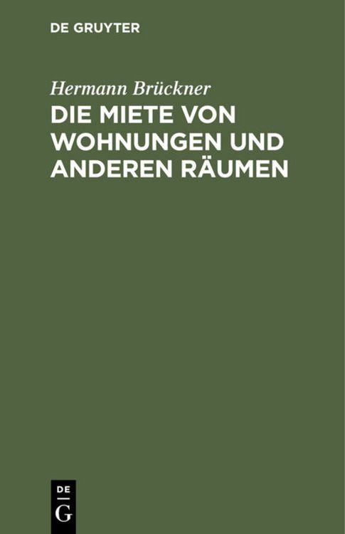 Produktbild: Die Miete von Wohnungen und anderen R&auml;umen
