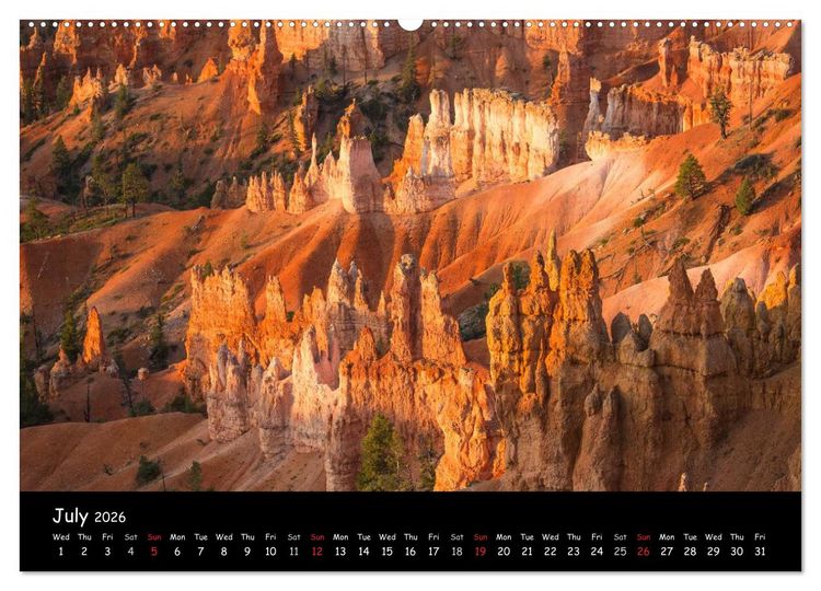 Produktbild: Beautiful Bryce Canyon (High Quality Premium Wall Calendar 2026 DIN A2 landscape),CALVENDO 12 Month Wall Calendar