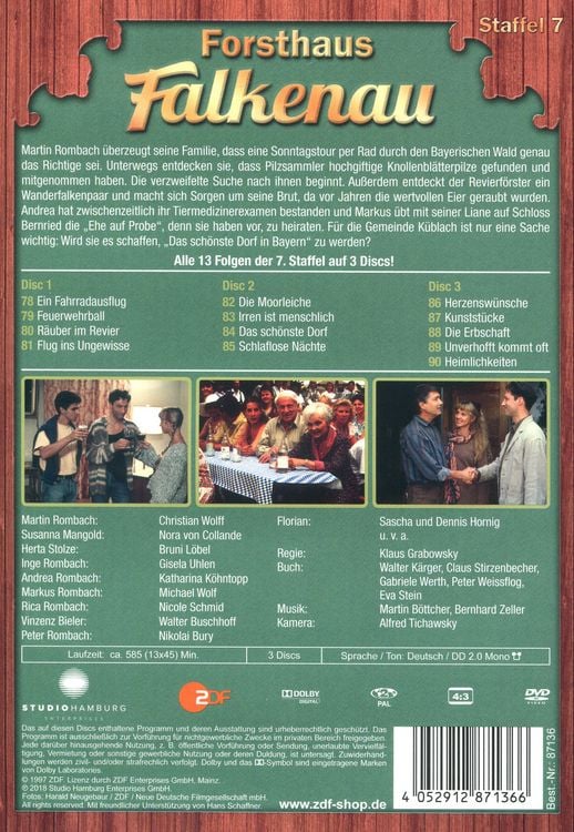 Produktbild: Forsthaus Falkenau - Staffel 7 [3 DVDs]