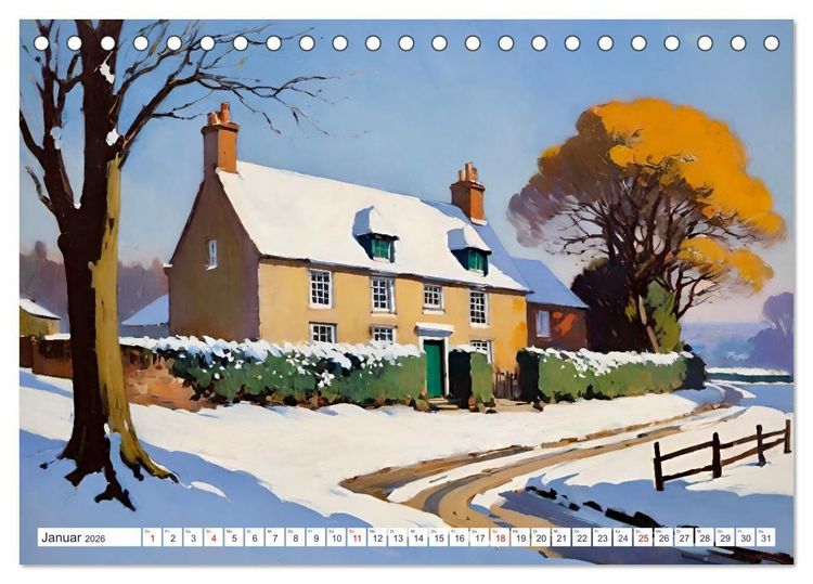 Produktbild: Englische Cottages (Tischkalender 2026 DIN A5 quer), CALVENDO Monatskalender